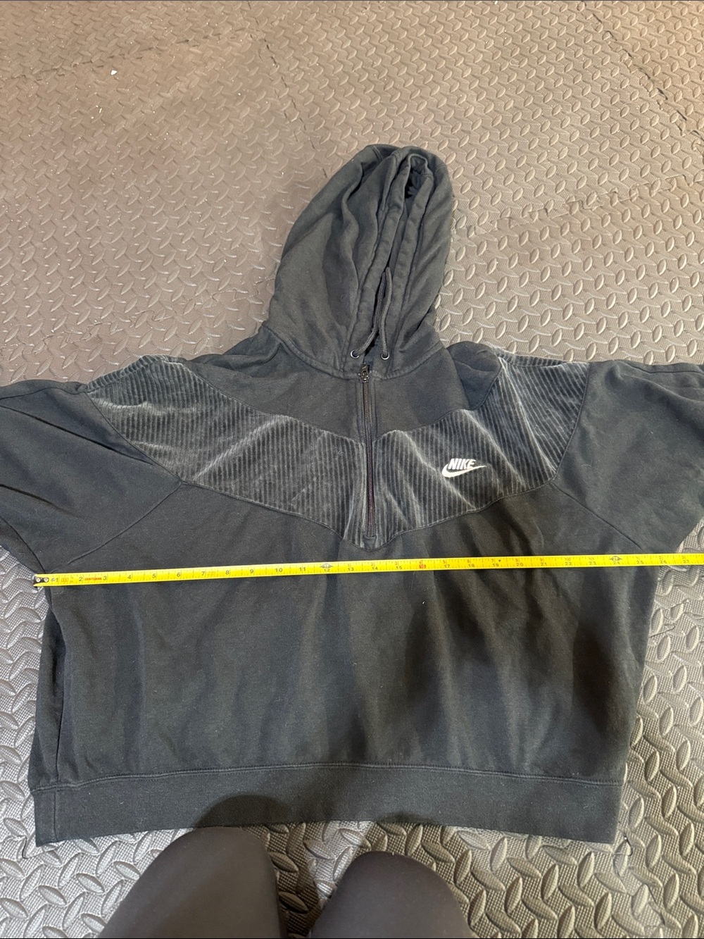 Nike Women's Heritage velour tracksuit half-zip crop hoodie/matching jogger L/XL - Picture 9 of 11